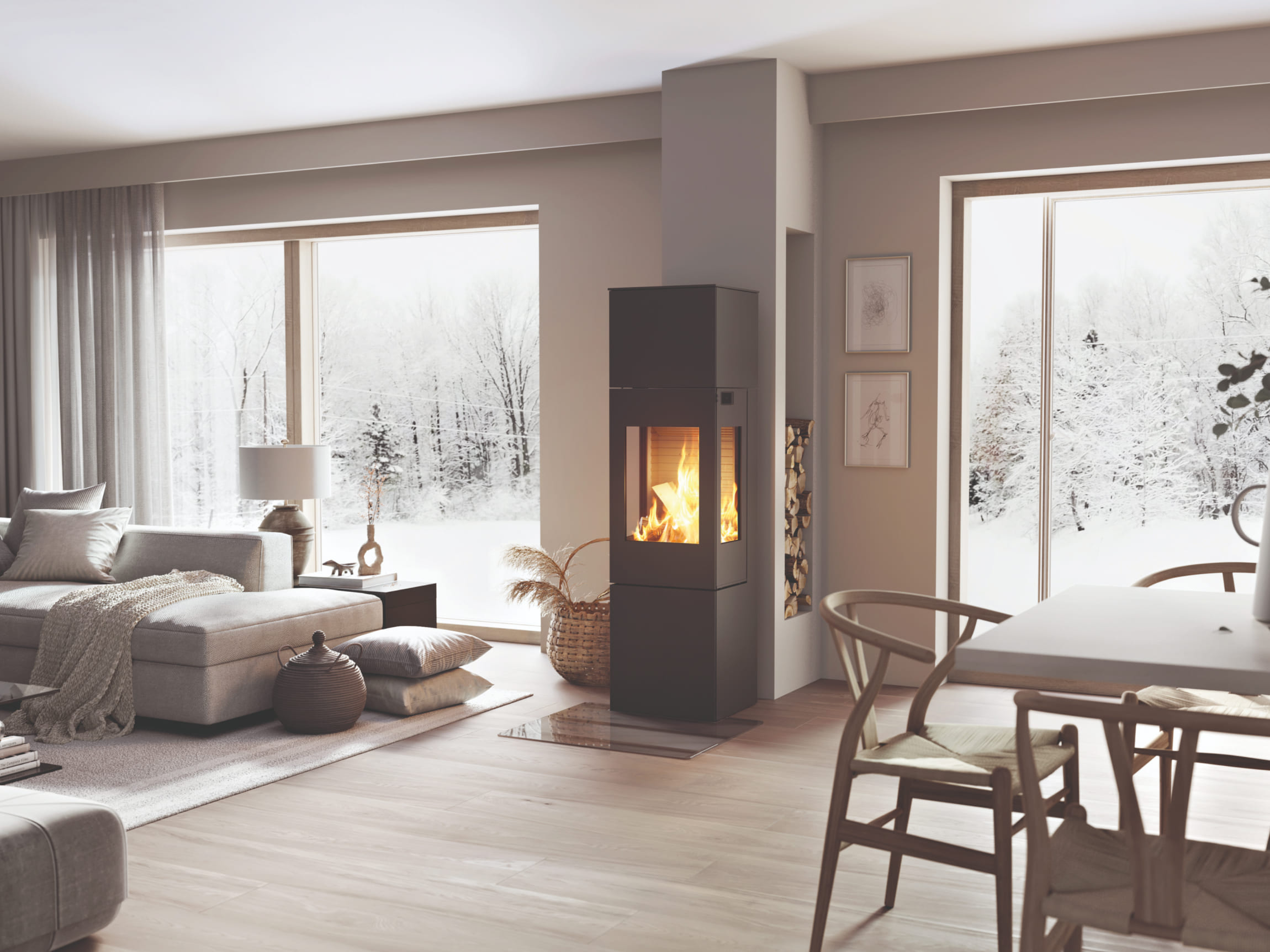 Freistehender Kaminofen NEXO160 der Marke Attika © Attika