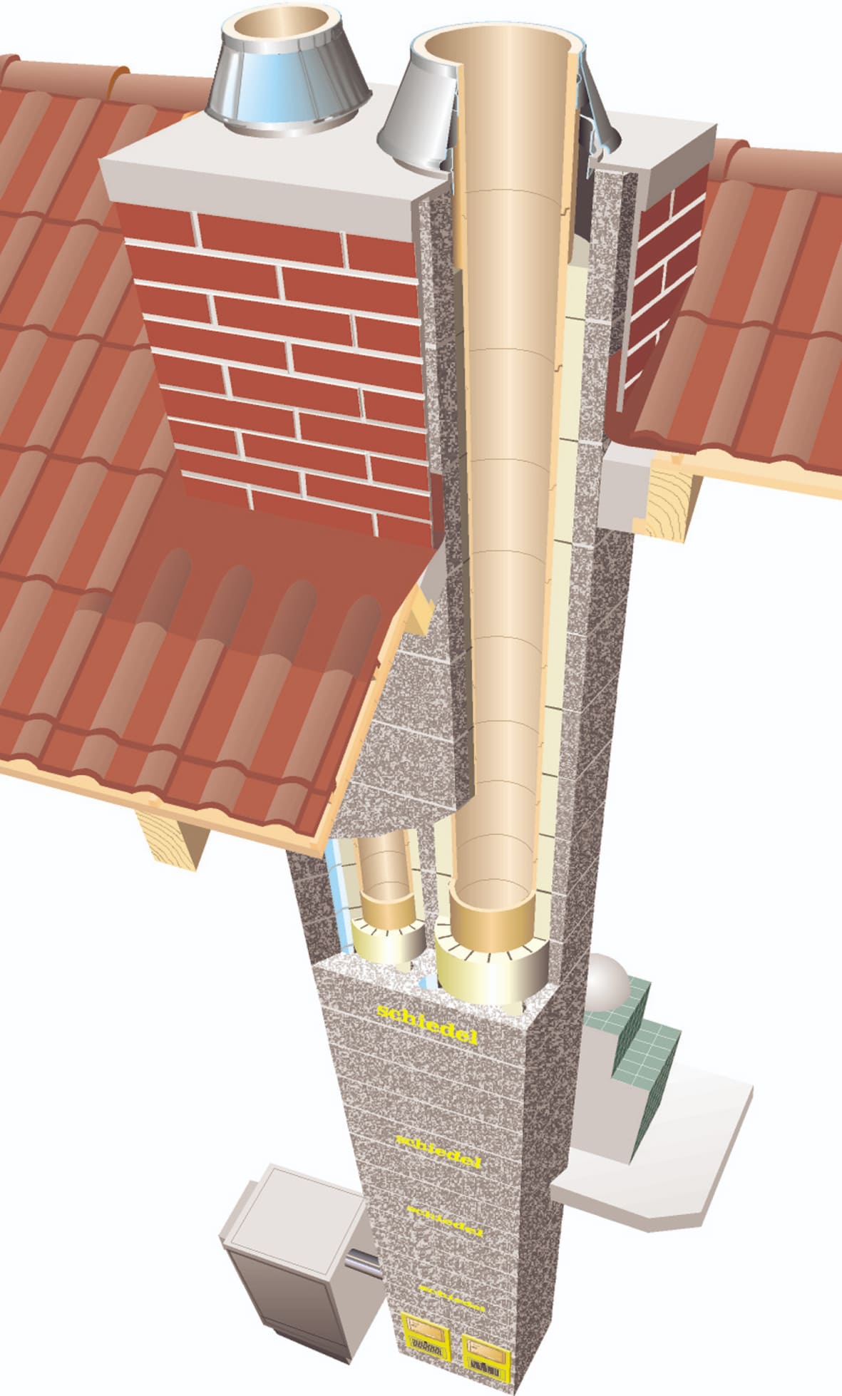 Gemauerte Kaminverlängerung von KTS Kamintechnik Stranger aus Salzburg