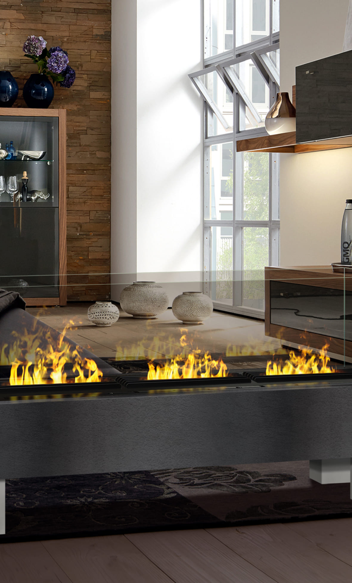 Elektroofen der Marke THE FLAME in unserem Ofen-Schauraum in Eben im Pongau © Lorenz Masser Fotografie
