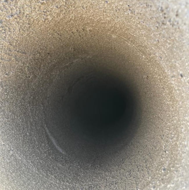 Ausschleifen eines Kamins - Nachher