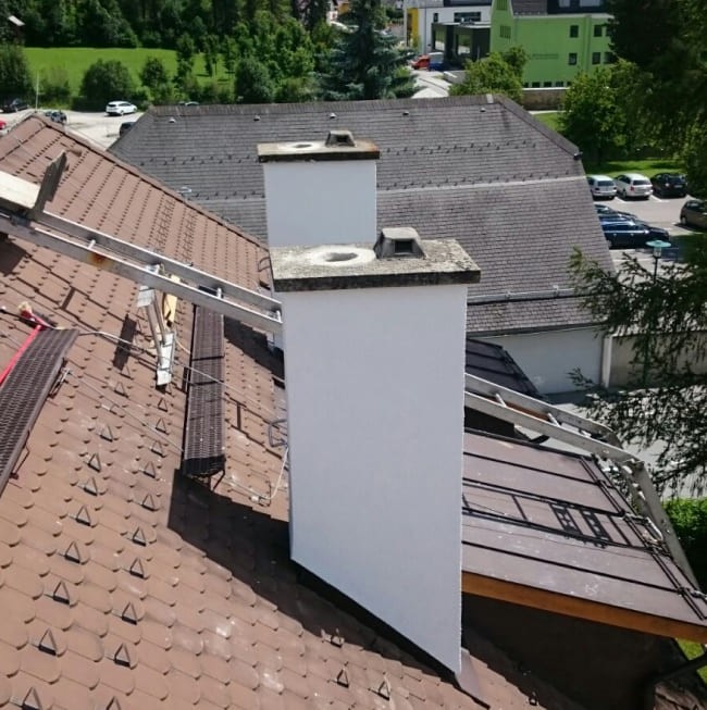 Kaminverputz von KTS Kamintechnik Stranger am Beispiel GSWB in Tamsweg