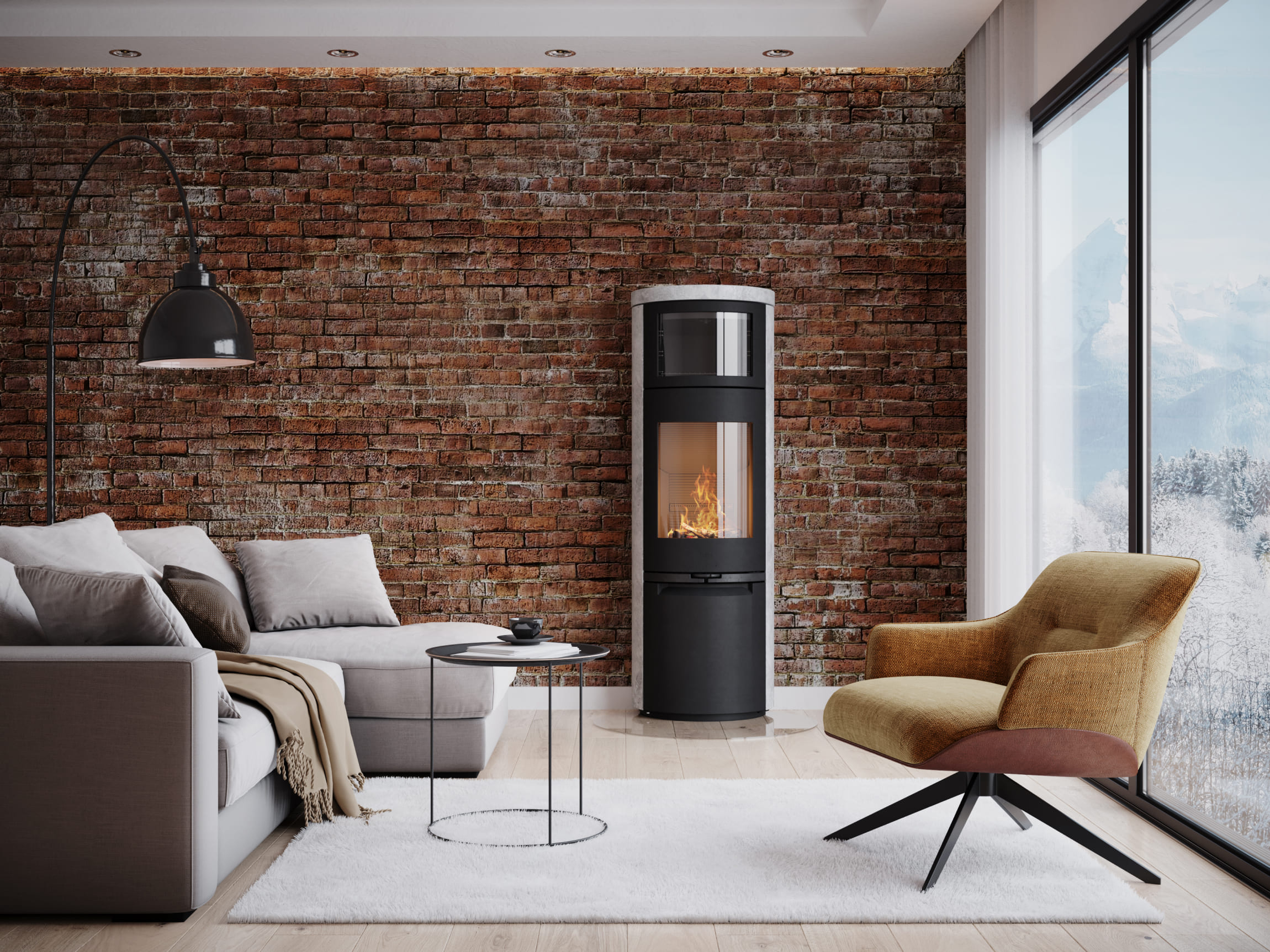 Referenzbild von Heta - Kaminofen mit integrierter Kochmöglichkeit © Heta