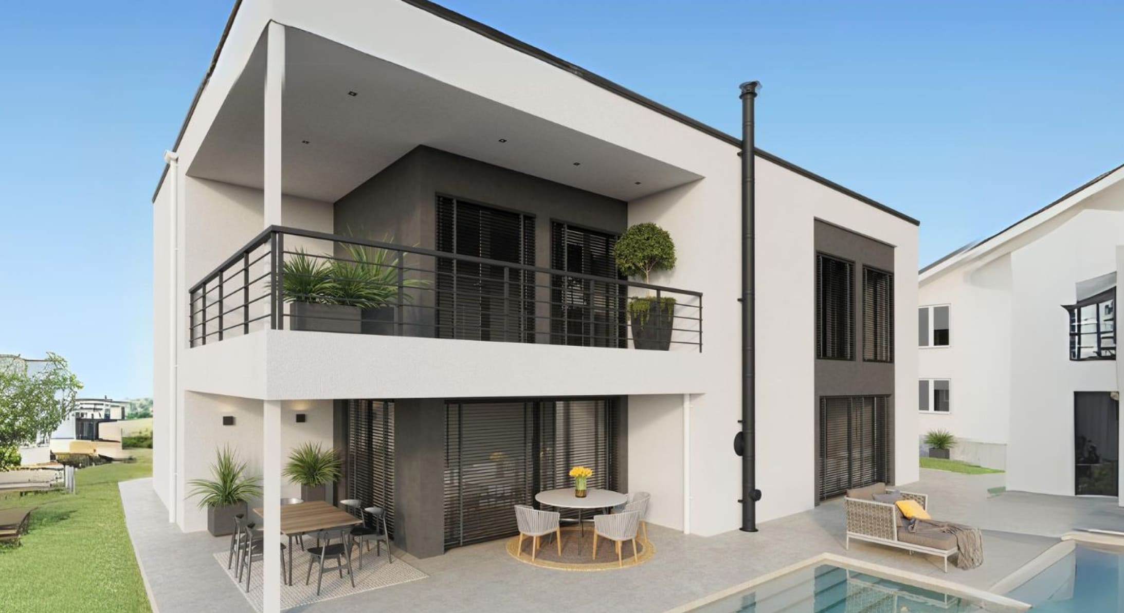 Stilvolles Wohnambiente mit Schiedel Permeter Edelstahlkamin: Design trifft Funktion © Schiedel