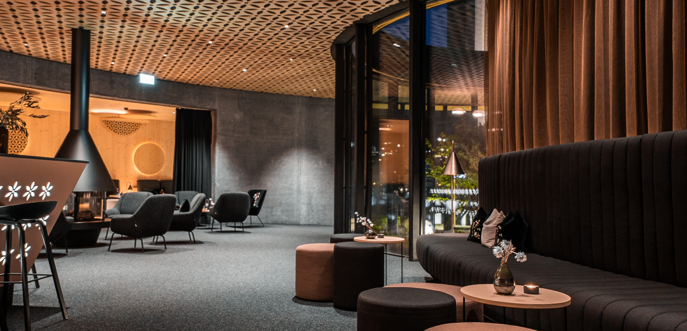 Designkamin in Schruns, Montafon © Alpstein Architekten GmbH, Hotel Amrai Suites