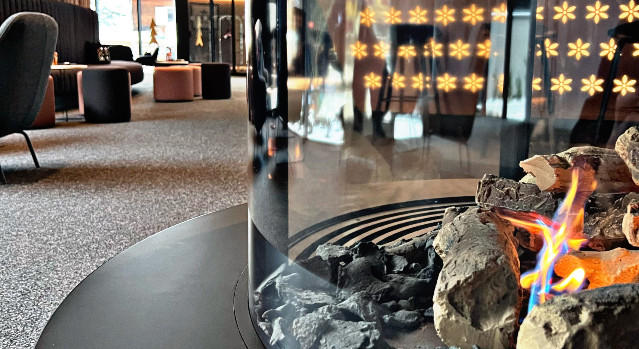 Designkamin in Schruns, Montafon © Alpstein Architekten GmbH, Hotel Amrai Suites