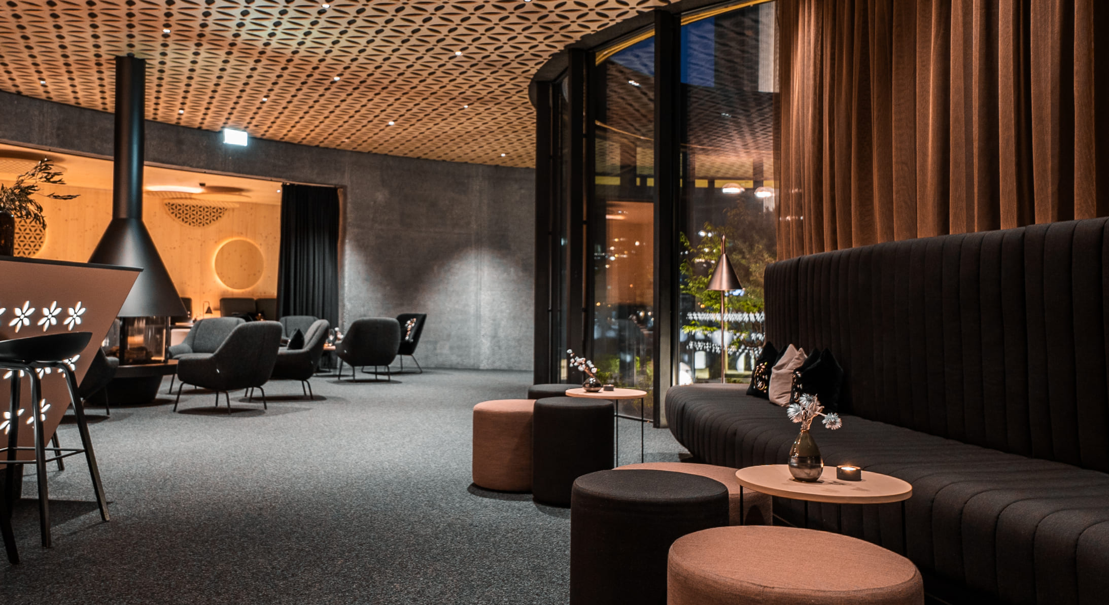 Designkamin in Schruns, Montafon © Alpstein Architekten GmbH, Hotel Amrai Suites