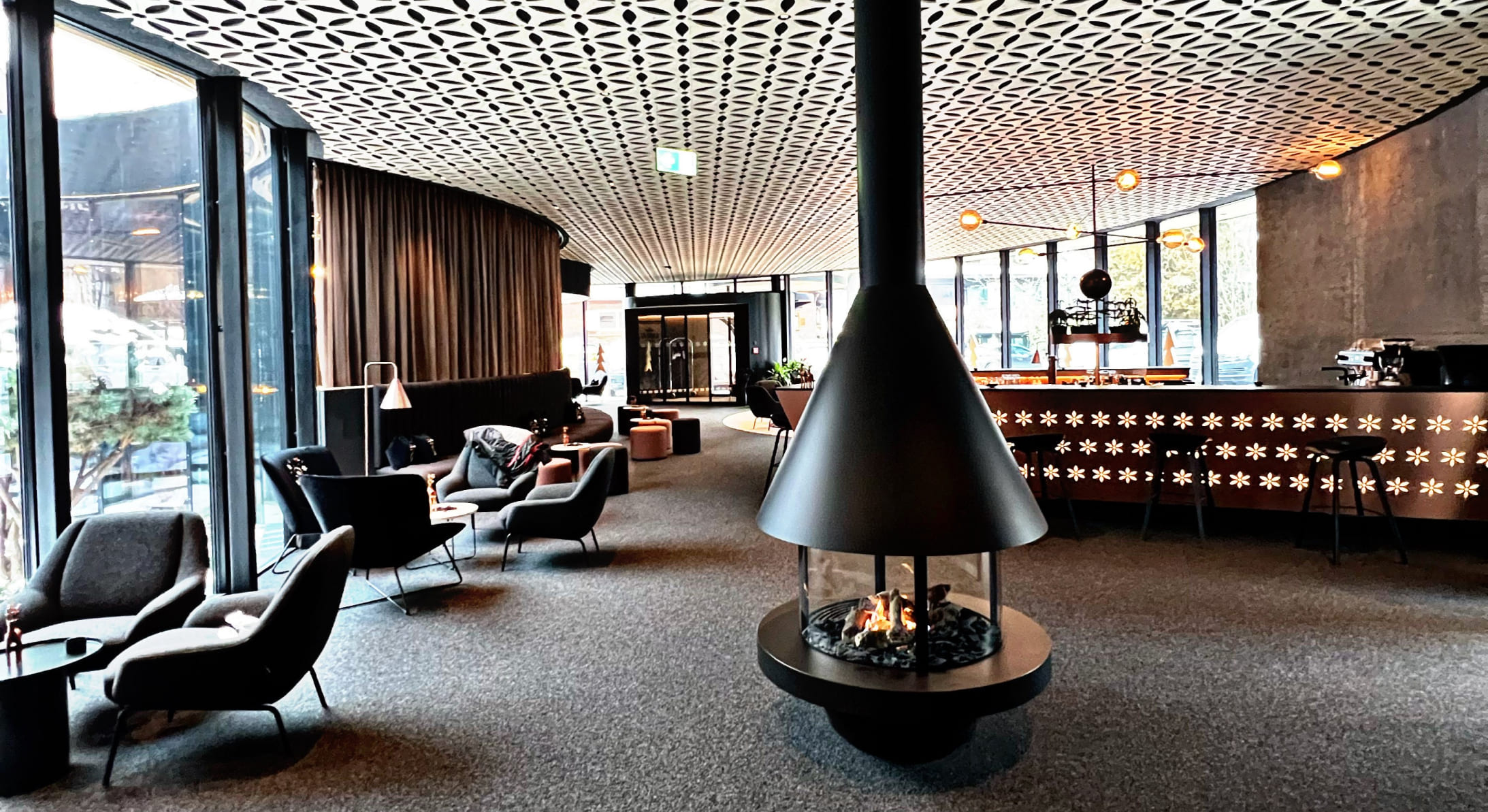 Designkamin in Schruns, Montafon © Alpstein Architekten GmbH, Hotel Amrai Suites